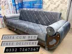 Wooden Sofa Cum Bed - Free Home Delivery