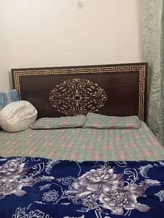 wooden bed