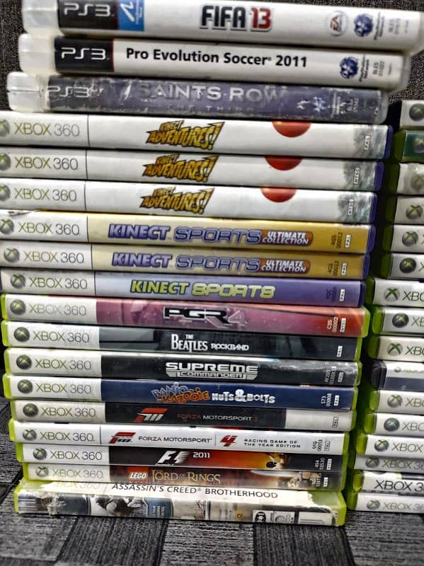 XBOX 360 BUNDLE ORIGINAL GAMES WITH FREE PS3 CDS 2