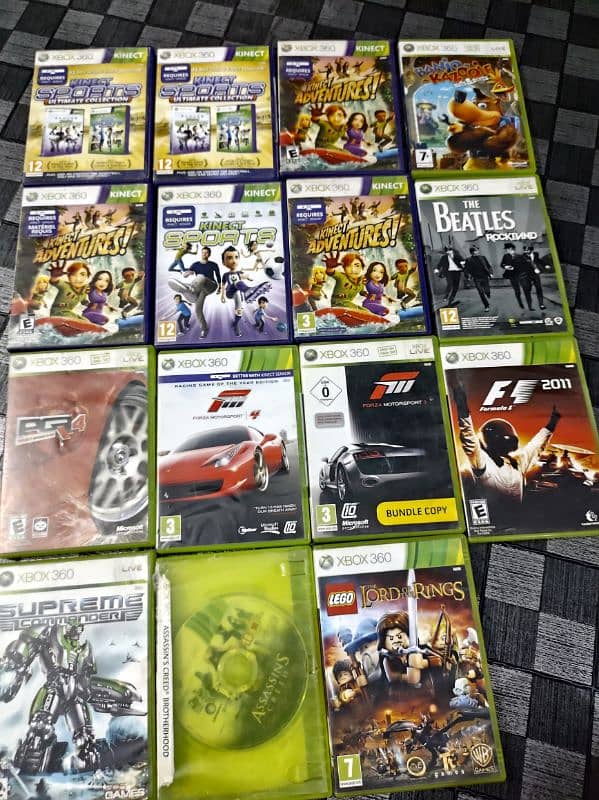 XBOX 360 BUNDLE ORIGINAL GAMES WITH FREE PS3 CDS 7