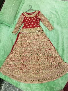 bridal lehanga/barat dress/ red bridal lehanga