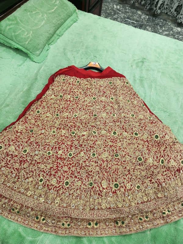 bridal lehanga/barat dress/ red bridal lehanga 4