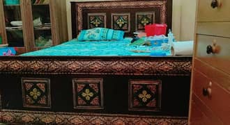 Wooden Bed with SpringMattress