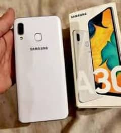 Samsung A30 White color with box and charger