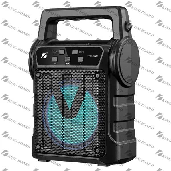 KTS-1706 Portable Solar Rechargeable Bluetooth Speaker with Torch 0