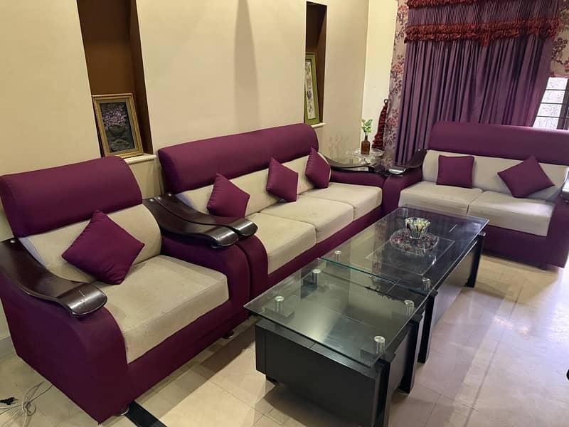 6 seater sofa set with table 3