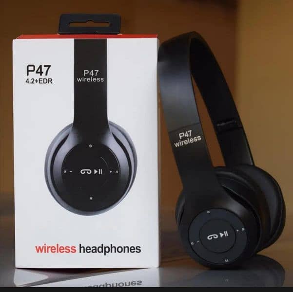 Wireless Black Headphone with Advanced Noise Cancellation & Super Bass 3