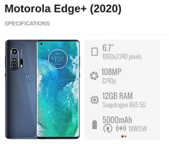 Motrola Edge Plus-Ram 12Gb- Rom 256- Battery 5000mah-orignal Set