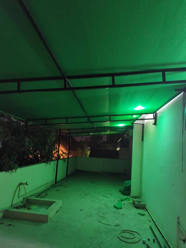 Fiber glass shads Car Parking shade green net Folding parde 15