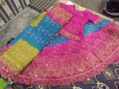 3 PCs  Lehnga With Artificial Jewelry Set  For Sale in 30000 with Free