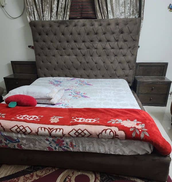 A fully quilted double bed set for sale. 1