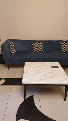 6 seater sofa with center table