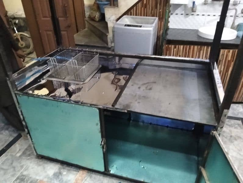 Burger shawarma steel counter really hole sale price Mai. 3