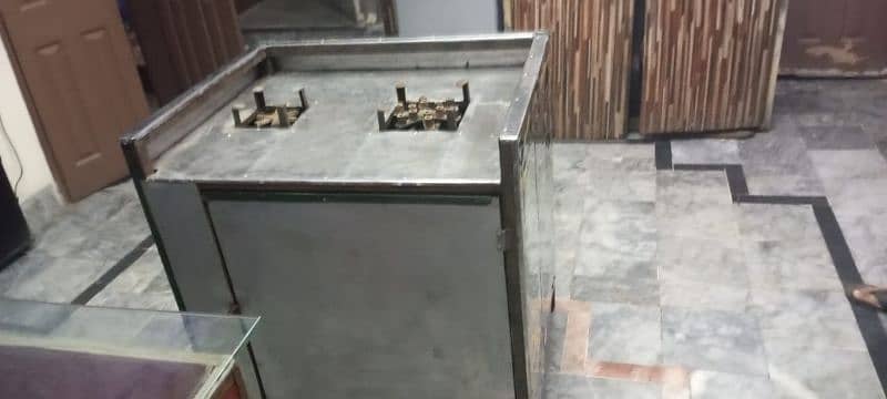 Burger shawarma steel counter really hole sale price Mai. 7