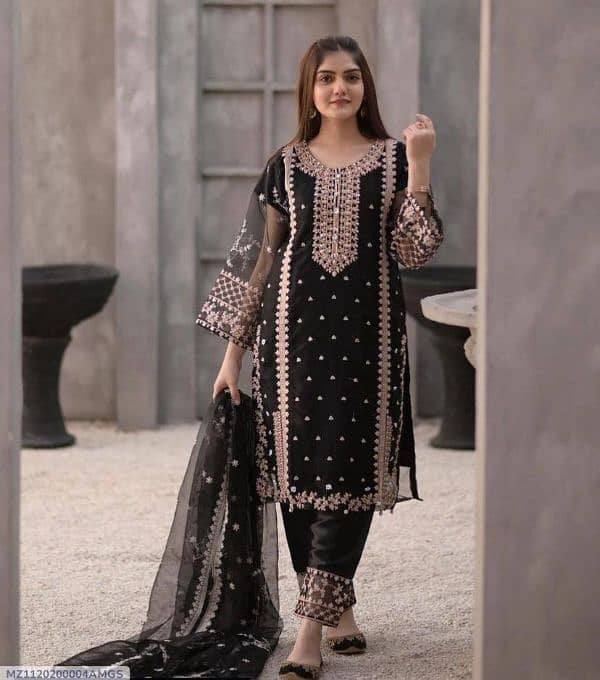 Embroidered Stitched Suit 3