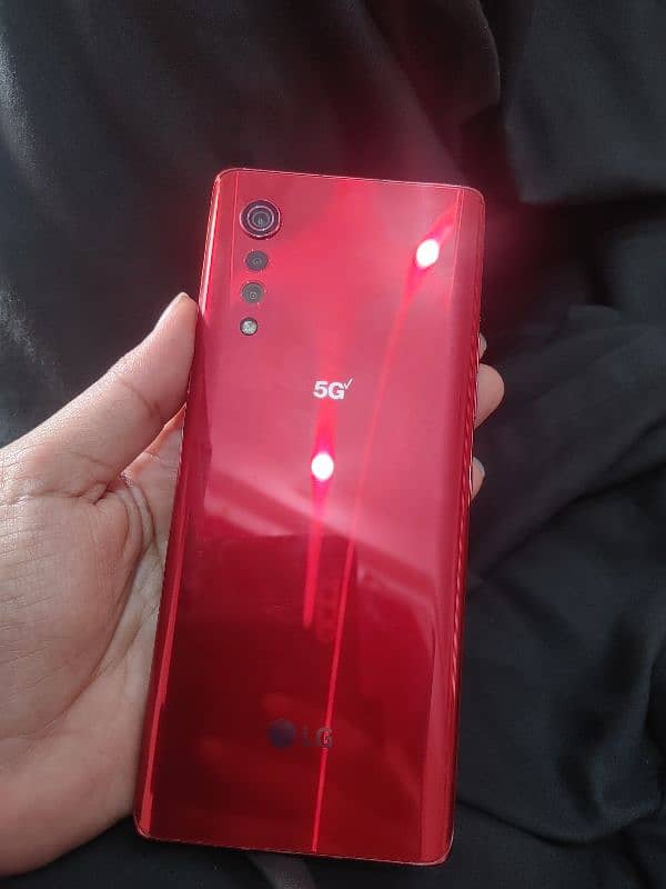 lg velvet red colour 6gb 128 gb approved 3