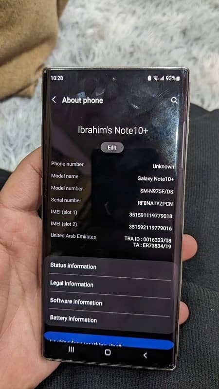 samsung note 10 plus 16/256 for sale non pta 6