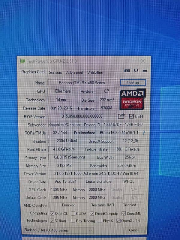 Lenovo S30/Rx 480 8GB/32GB Ram/128GB SSD 3