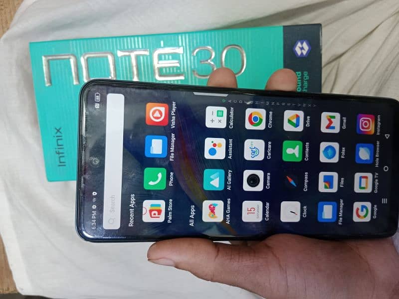 infinix not 30  16 GB ram 256 GB memori box charger 1