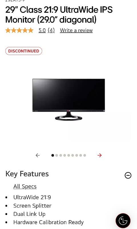 LG Ultrawide IPS Display LED Monitor 29 Inch 1