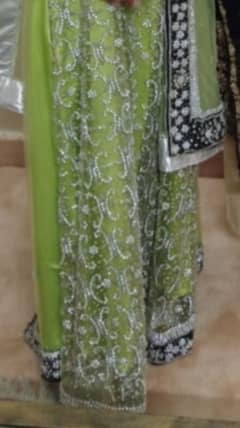 valima dress in parrot green