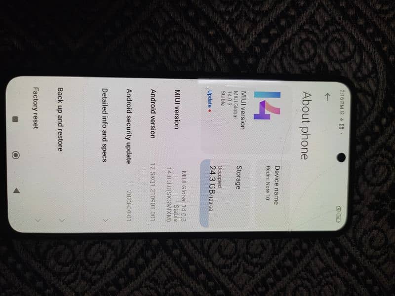 redmi note 10 PTA approved 0