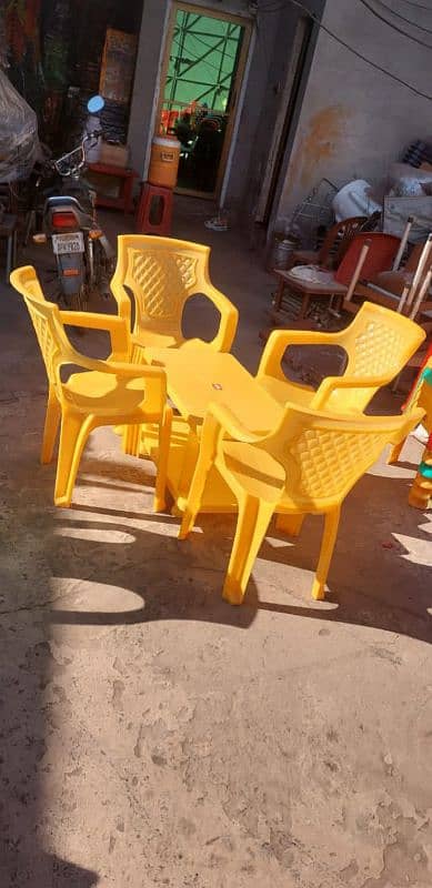 Plastic Chairs and Table 3