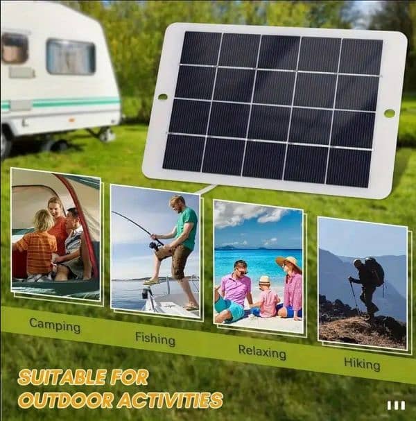 USB solar panel charger for outdoor travel and camping 2