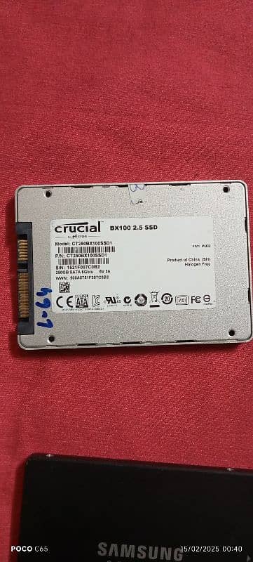 SSD Drive | Samsung 850 evo |Crucial |250Gb ssd . hard drive. 1