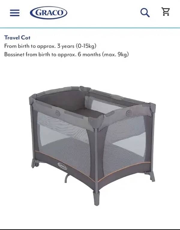 GRACO Baby Crib Cot + Travel Cot 1