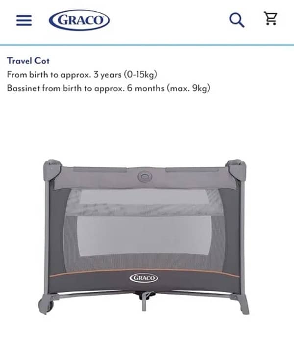 GRACO Baby Crib Cot + Travel Cot 2