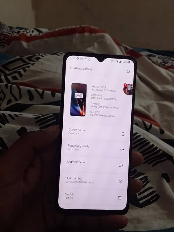 OnePlus 7T Dual SIM approved. . 8+5--128 SD 855plus 0