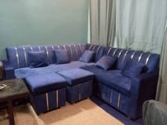 9 seater L-shaped sofa set with table