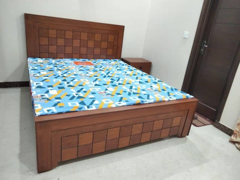 Wooden Double Bed/double bed wooden 6