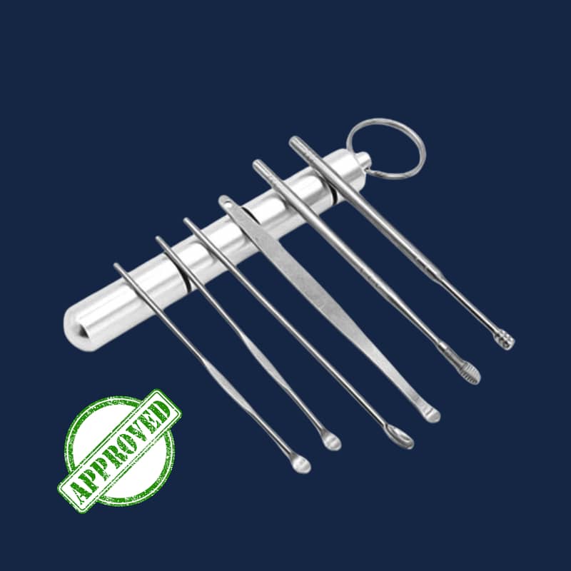 6PCS Stainless Steel Ear Wax Remover Earpick Ear Cleaner Tool 2