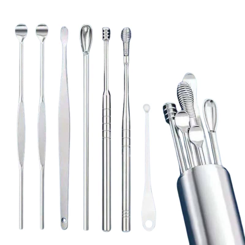 6PCS Stainless Steel Ear Wax Remover Earpick Ear Cleaner Tool 5