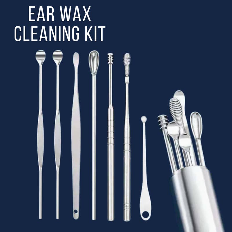 6PCS Stainless Steel Ear Wax Remover Earpick Ear Cleaner Tool 6