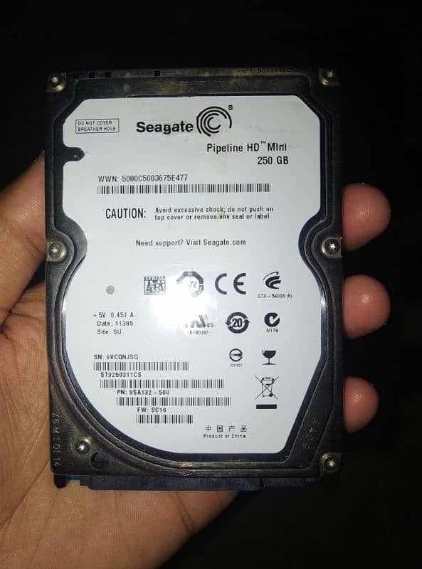 250 GB Hard disk Seagate 1