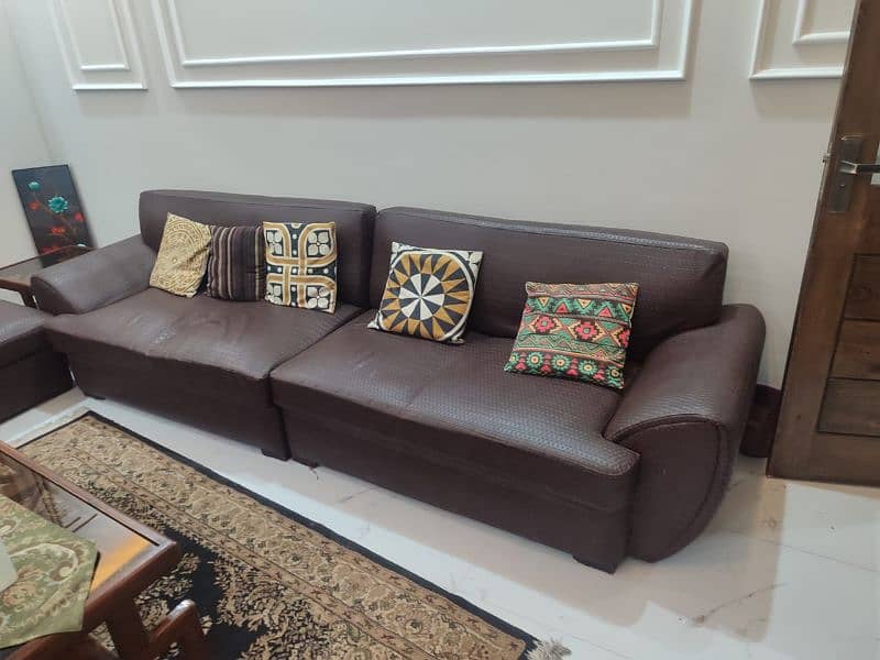 7 Seater L shaped sofa 0