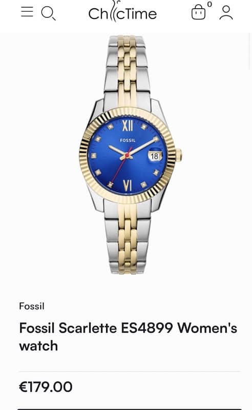 Fossil original, stainless steel watch for women 3