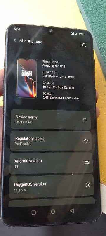 Oneplus 6t pta dual sim 6