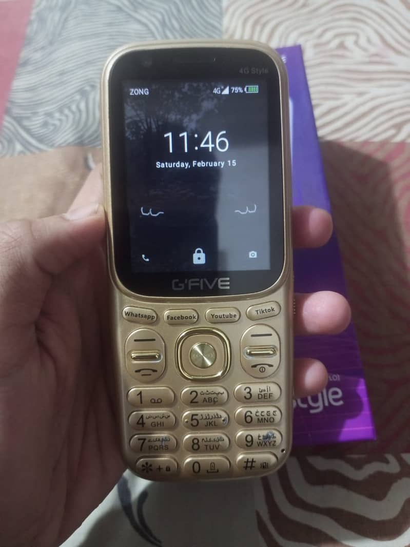 Gfive4g styel open box phone touch and type 0