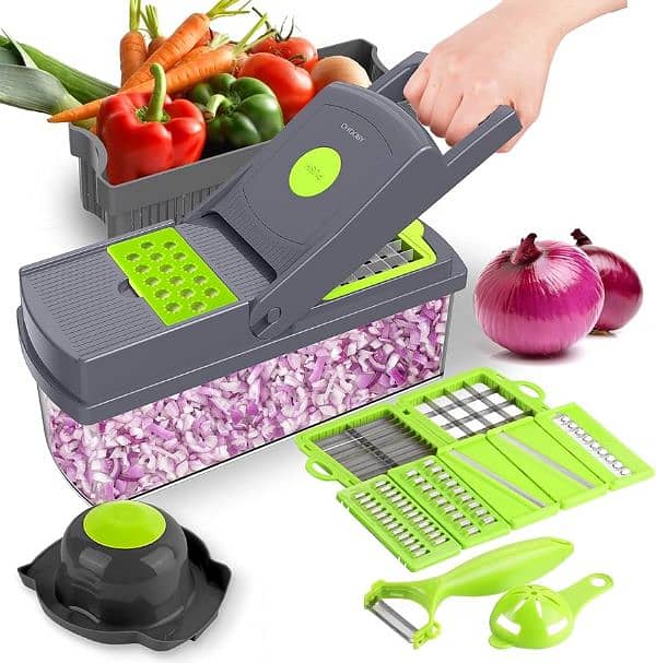 Vegetable Chopper - 16 in 1 Mandoline Slicer   Multi-Functional Design 1