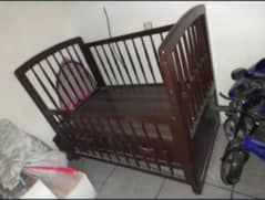 wooden baby cot