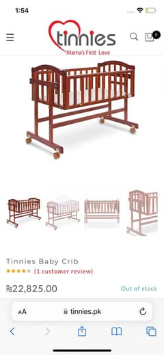 Wooden Baby Cradle for Sale – Like New Condition!