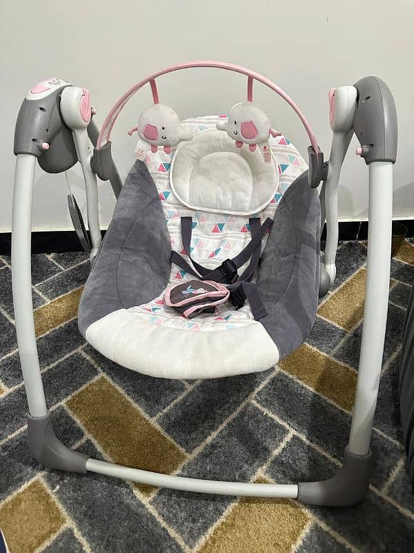 Mastela Deluxe Portable Baby Swing (Pink) 0