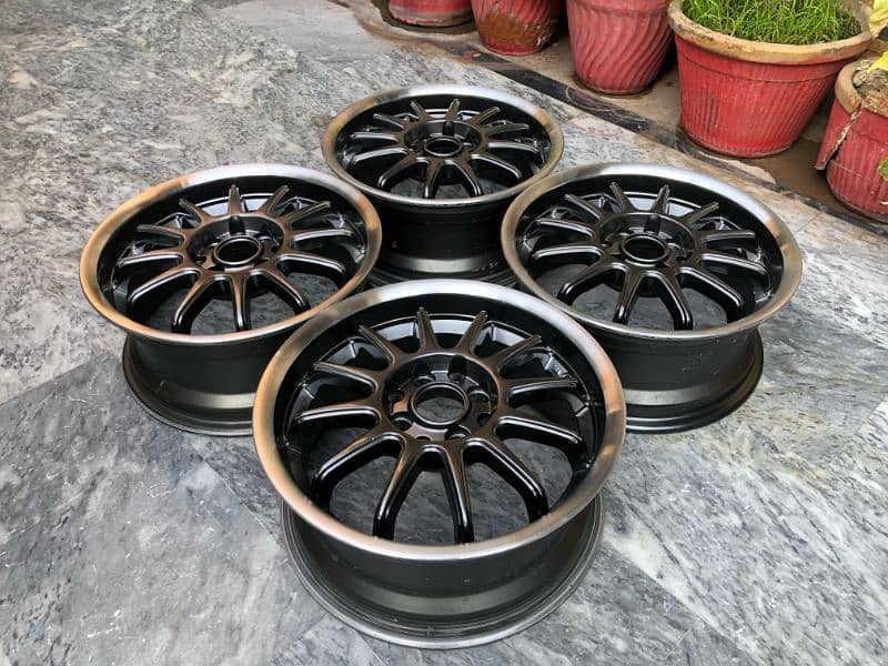 15 inch multi pcd 6.5jj thailand rims 1