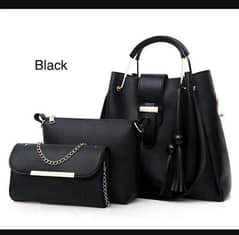 Stylist woman Leather Hand Bags set 3 pics in 8 color,s