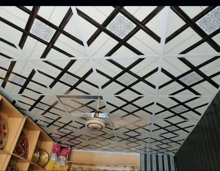 Wall paper PVC paneling wooden flooring ceiling 4