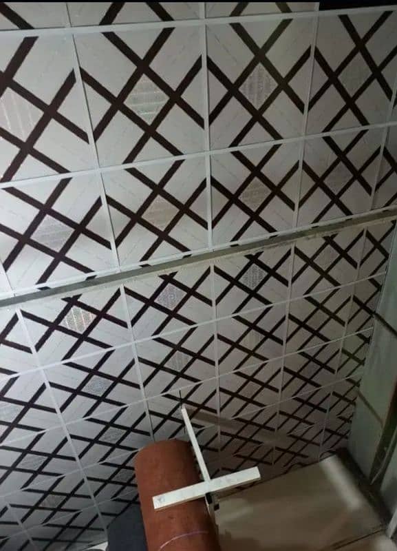 Wall paper PVC paneling wooden flooring ceiling 7